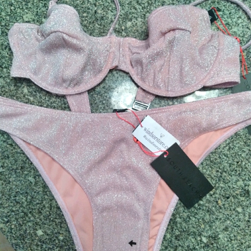 Windsor Lavender Sparkly Bikini NWT